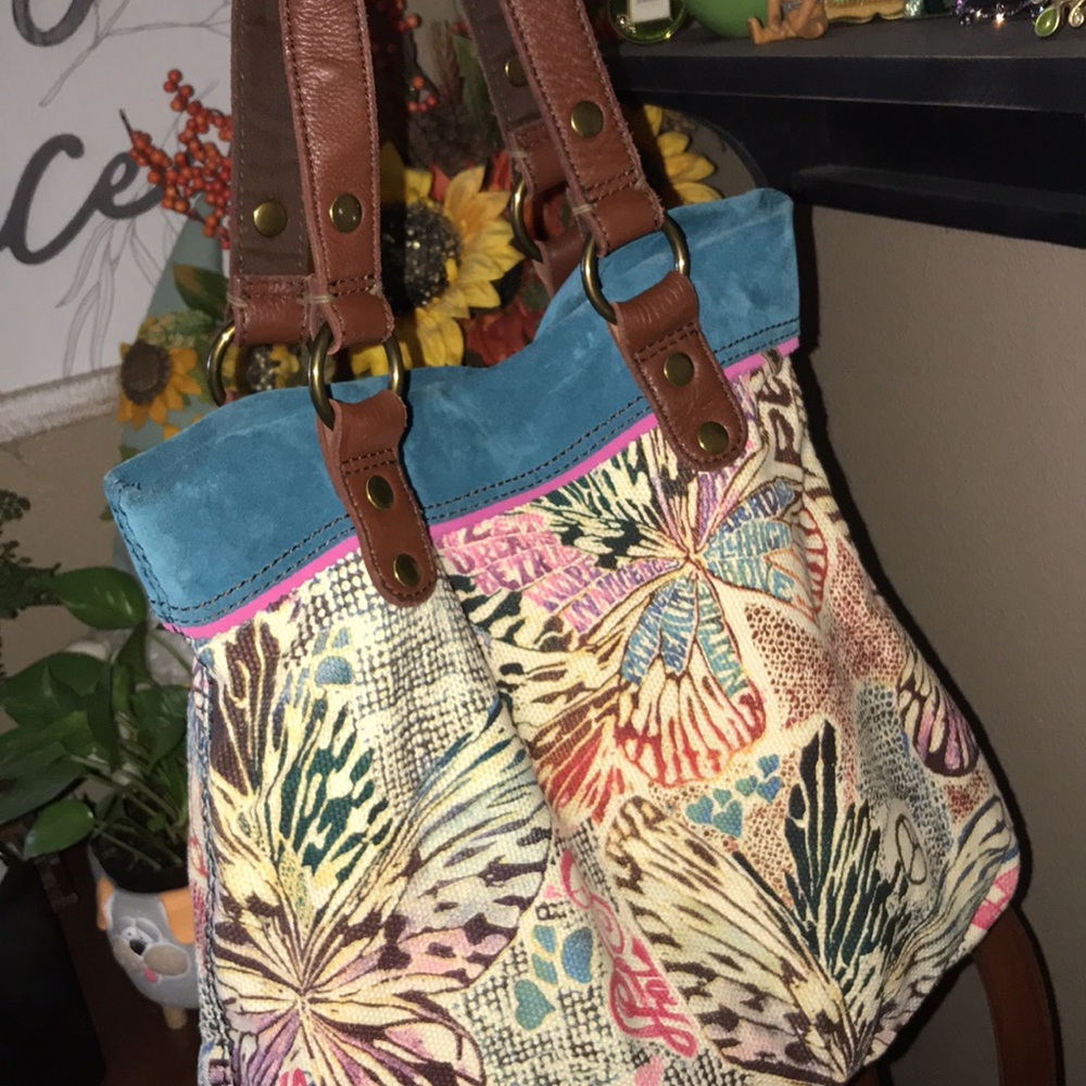 LUCKY BRAND 🍀 Multicolor Butterfly Print Women's Bag